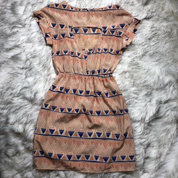 Nordstrom Soprano Geometric Diamond Tribal Boho Hippy Dress - Picture 7 of 8